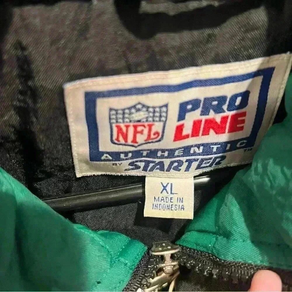 Vintage 90s New York Jets Starter pullover jacket NFL Football Pro Line Official - Picture 5 of 13
